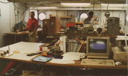 Don and Ken at their stations in the Main Lab.