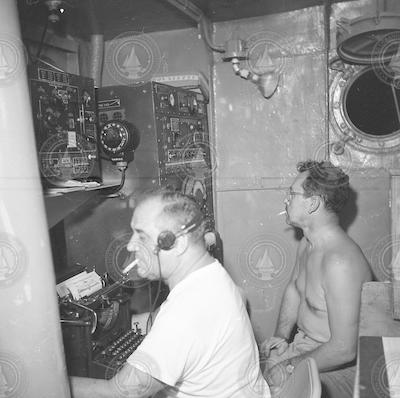 William Sparks and Charles Burnham onboard Crawford.