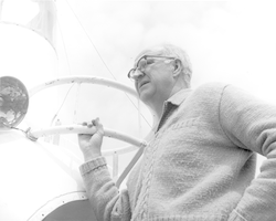 Earl Hays posing on deck of unidentified ship
