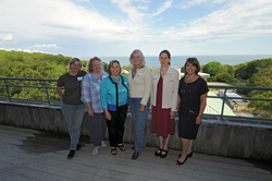 Current WHOI Women's Committee members with featured guest Mitzi Crane.