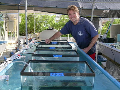 Konrad Hughen at Mote Marine Lab on Summerland Key.
