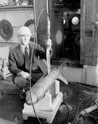 William S. Von Arx with unidentified current meter