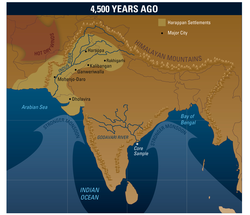 Indian peninsula environmental history 4,500 years ago.