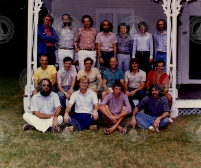 1982 Geophysical Fluid Dynamics program group on front porch of Walsh cottage.