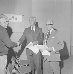 Emery, Hollings and Fye at J. Seward Johnson Marine Policy lecture.