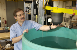 Ray Schmitt working in his lab.