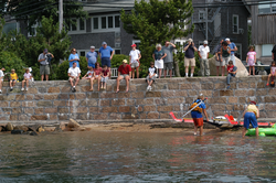 Crews and spectators at the race start
