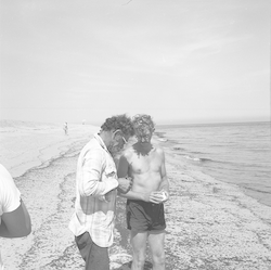 Graham S. Giese and Herman J. Tasha at beach.