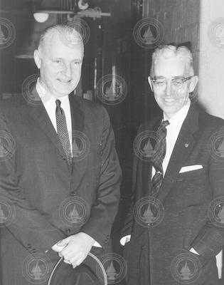 Paul M. Fye [r] and James H. Wakelin, Asst. Secr. of the Navy