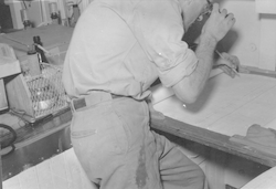 C. Godfey "Gus" Day in laboratory aboard Albatross III