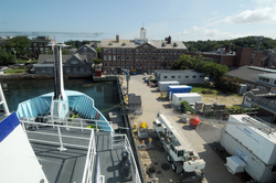 View of Bigelow Lab from the upper deck on R/V Sikuliaq.