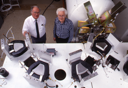 Ken Purser and Bob Schneider in the AMS lab.