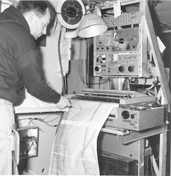 Richard Pratt operating a P.G.R. aboard the Atlantis II