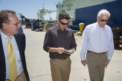 Jeffrey Fernandez, Sec. Matthew Beaton, and Larry Madin.