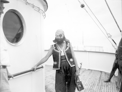 "Pirate" Marta Vannucci (Brazilian oceanographer) aboard Anton Bruun