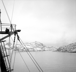 View of terrain near Godthaab, Greenland