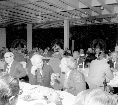 Dick Backus and others at dinner during Textron Inc. visit