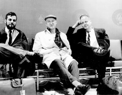 John Reitzel, Earl Hays, and Henry Johnson at NY airport
