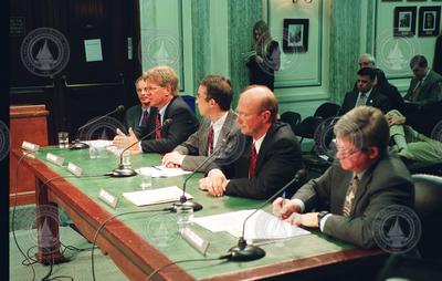 Bill Curry (left) and other panelists at a US Senate committee hearing
