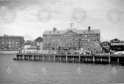 Left to right: Lillie Building, MBL Club, and Bigelow Building, rear view.