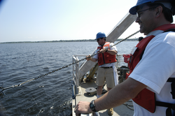 Jay Sisson and Rocky Geyer on the Tioga fantail