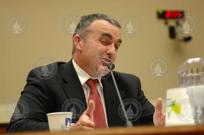 Chris Reddy testifying in Washington, DC about the Gulf oil spill.