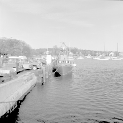 Asterias at WHOI dock