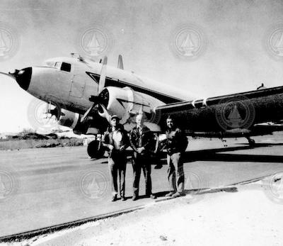 Norman Gingrass, Frank Matthews, Lawrence Rose in front of R4D