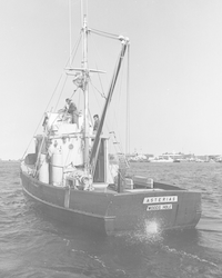 Stern view of Asterias in Woods Hole