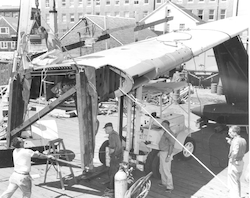 Crawford with P5M wing being attached or removed