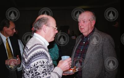 Dave Rudden and Bill Dunkle at Bob Ballard's retirement party.