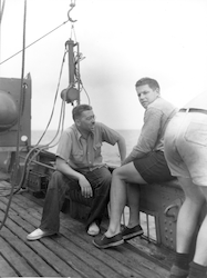 Paul Fye and David Barnes on deck