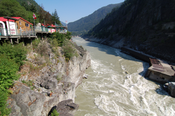 The Fraser River rapids at Hell's Gate.