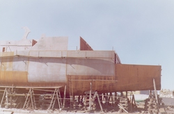 Knorr construction at Defoe Shipyard in Michigan