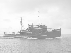 Moran tugboats used in the construction of Texas Tower
