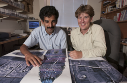 Hanumant Singh and Sacha Wichers analyze the Titanic mosaic.