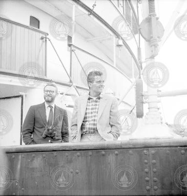 Joseph Barrett and Val Worthington during Discovery II second visit.