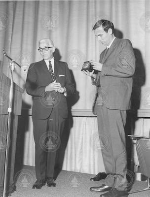 Paul Fye (left) at award ceremony