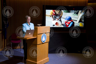 Susan Avery giving her opening remarks during the Colloquium.