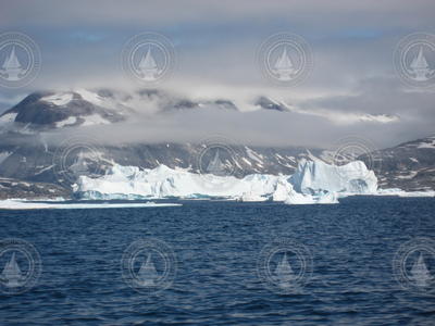 The icy waters of Sermilik Fjord, off Greenland.