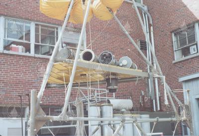 Buoy on dock behind Smith building preparing for  Knorr Hebble cruise