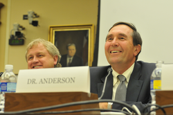 Don Anderson participating in congressional hearing panel testimony.