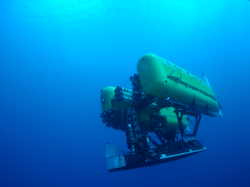 HROV Nereus in ROV mode underwater.