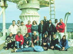 Science party group from cruise KN147 near home in Spring 1997.