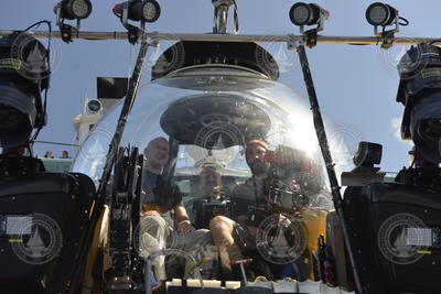 Tim Shank and Luis Lamar explore Lydonia Canyon in submersible Nadir.