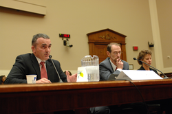 Chris Reddy testifying in Washington, DC about the Gulf oil spill.