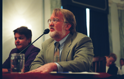 Peter Tyack testifying before a Senate committee