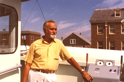 Captain Herb Babbitt on the bridge of the Atlantis II