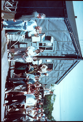 Columbus Iselin addressing the WHOI staff