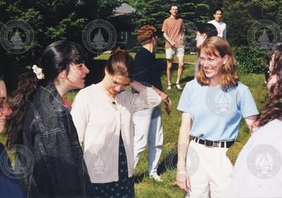 Diane DiMassa, Kathy Barbeau and Liz Minor at 1998 Graduate Reception.